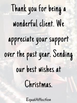 Christmas Greetings Message To Clients