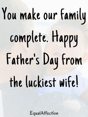 Short Happy Father's Day Message To Husband