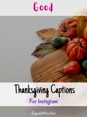 Good Thanksgiving Captions Instagram