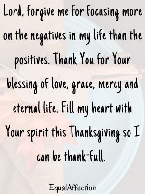 Thanksgiving Powerful Prayer