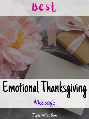 Emotional Thanksgiving Messages