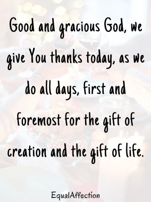 Simple Thanksgiving Prayer Catholic