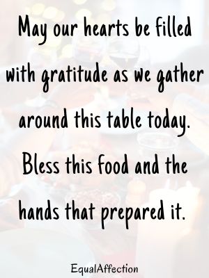 Simple Thanksgiving Prayer For Dinner